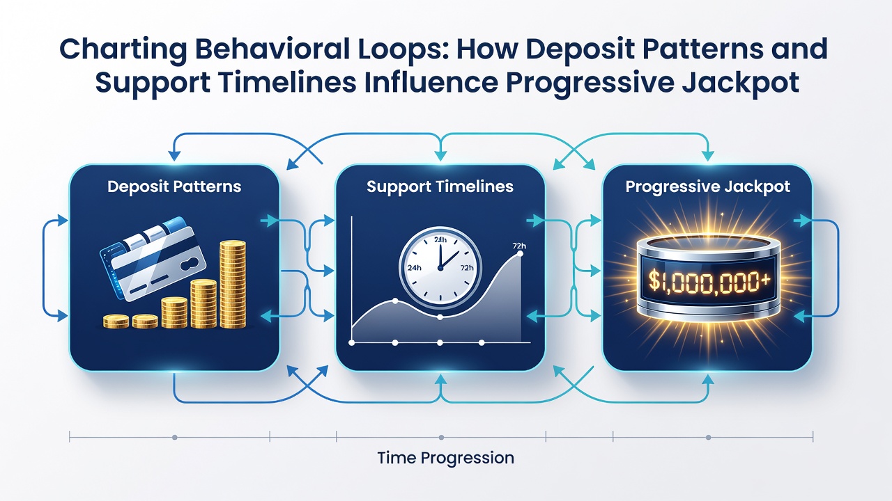 Infographic detailing support timeline metrics alongside jackpot trigger frequency charts from mobile slot sessions