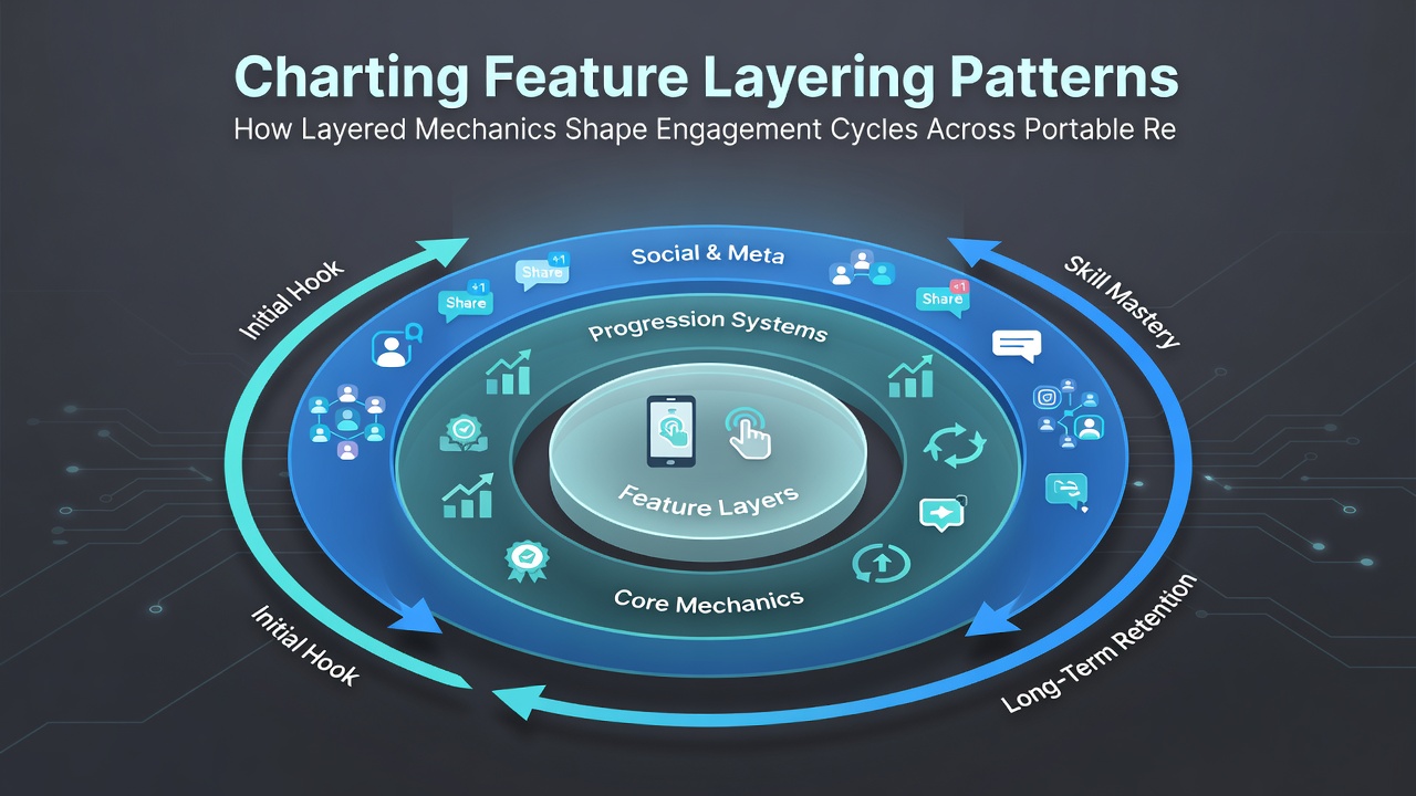 Mobile screen capture illustrating progressive feature layers activating during a reel session