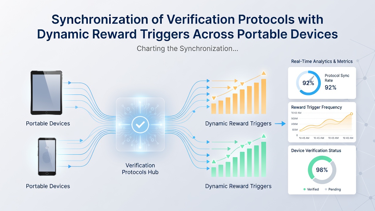 Synchronization flow diagram for verification and rewards on mobile slots