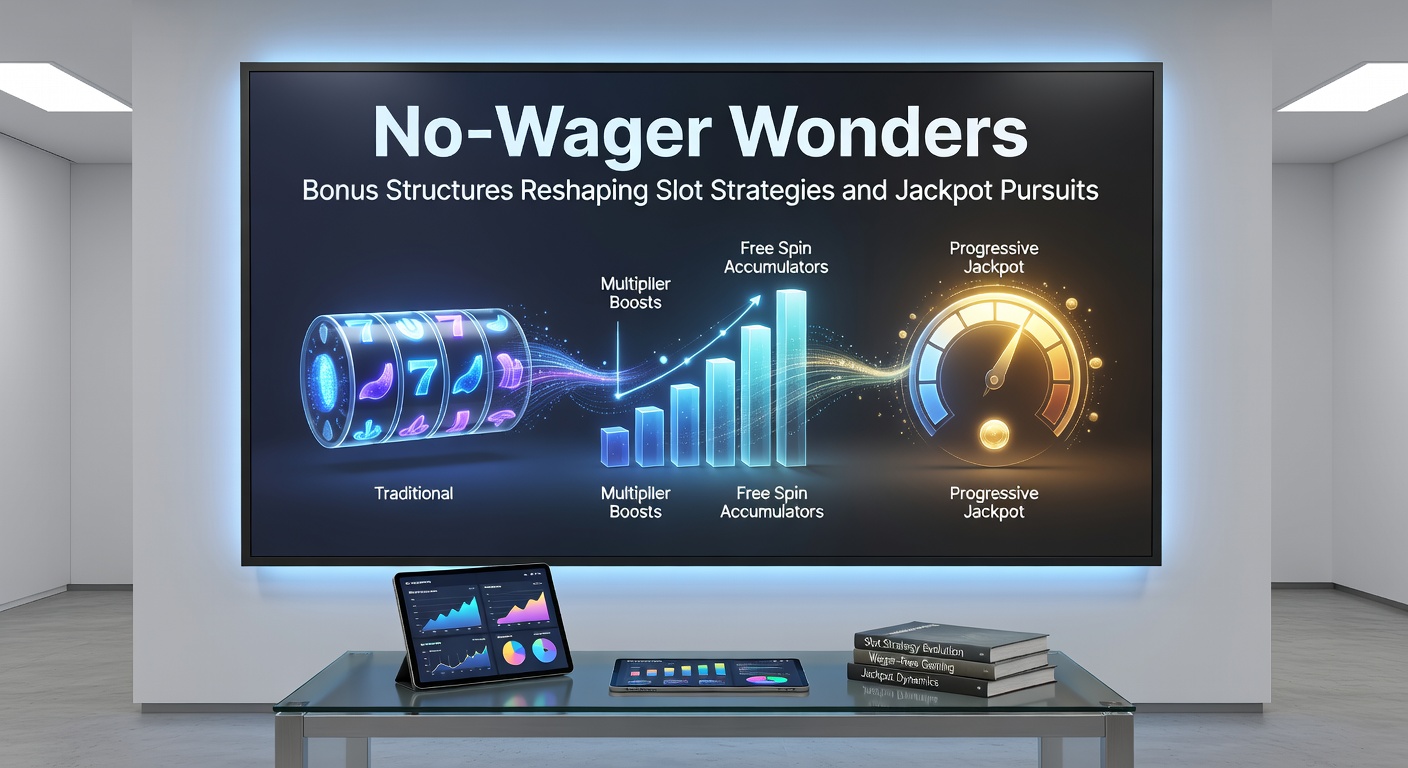 Player dashboard showing no-wager bonus balance converting directly to cash alongside a progressive jackpot ticker climbing in real-time
