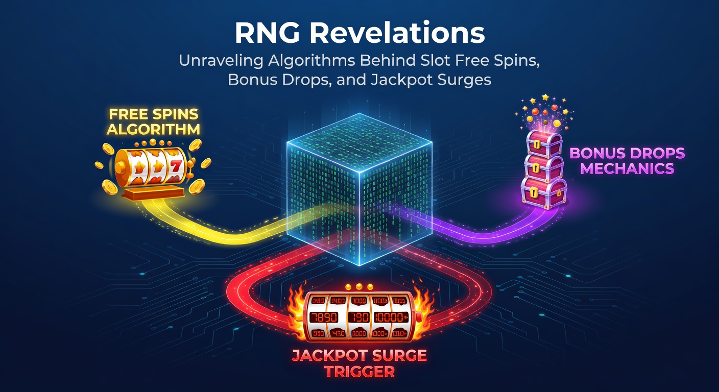 Close-up of slot screen showing bonus drop activation with cascading symbols and surging jackpot meter amid RNG data streams