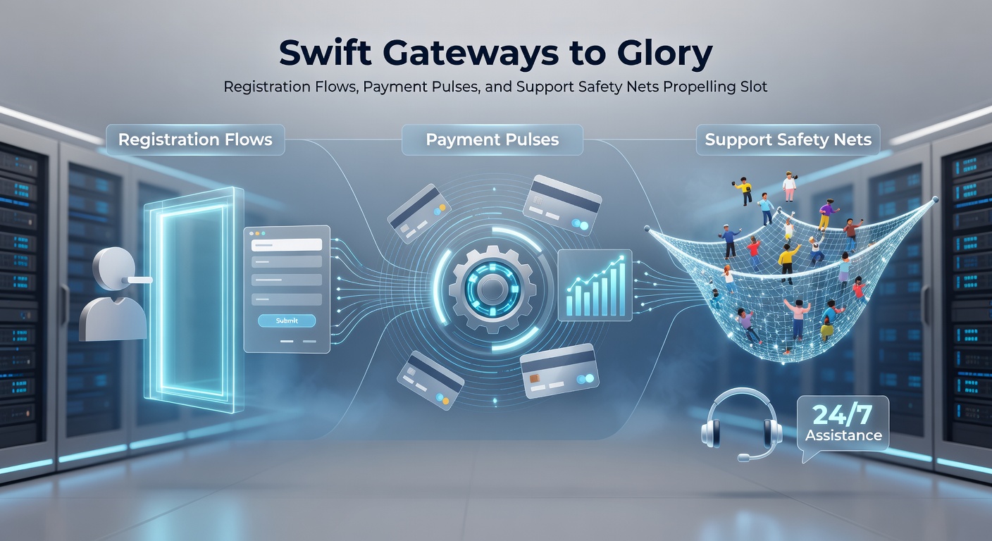 Vibrant visualization of payment pulses as electric currents surging through slot reels toward massive jackpot explosions, with support icons as safety barriers